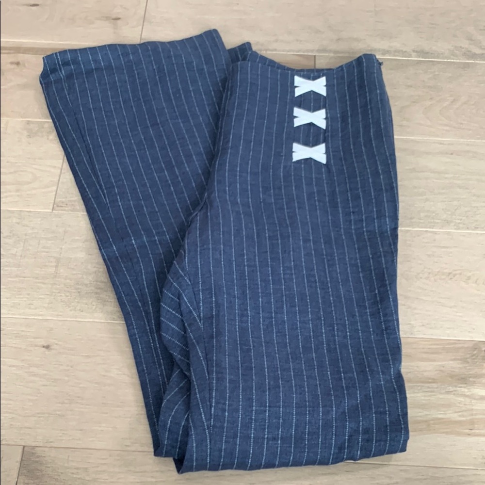 Women’s Blue Vintage Striped Pants